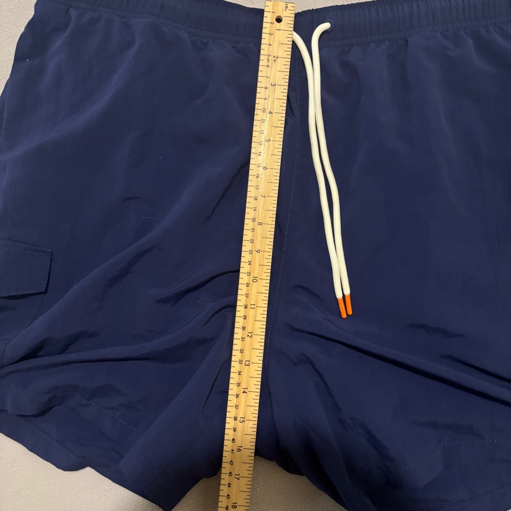 NWT Tommy Bahama Swim Trunks Navy Blue 40x10 Shorts Beach Pockets Lined Size XLB - Picture 5 of 7